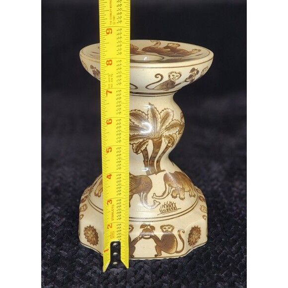 Elephant Candle Holder Set  Formalities Jungle Pedestal & Rustic Tealight Holder - Picture 5 of 12